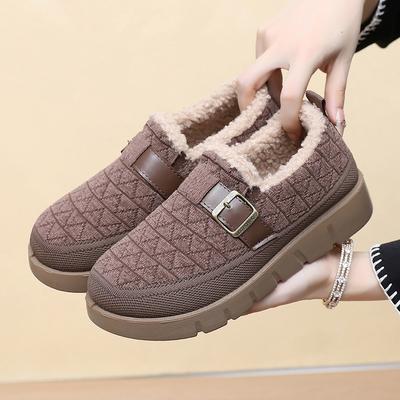 Пекинская тканевая обувь женская новая зимняя бархатная теплая на толстой подошве нескользящая удобная обувь хлопковая обувь