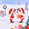 1 шт. мини Рождественская фигурка пары кукла DIY сад бонсай Декор украшение детская игрушка миниатюрная фигурка ремесло из смолы