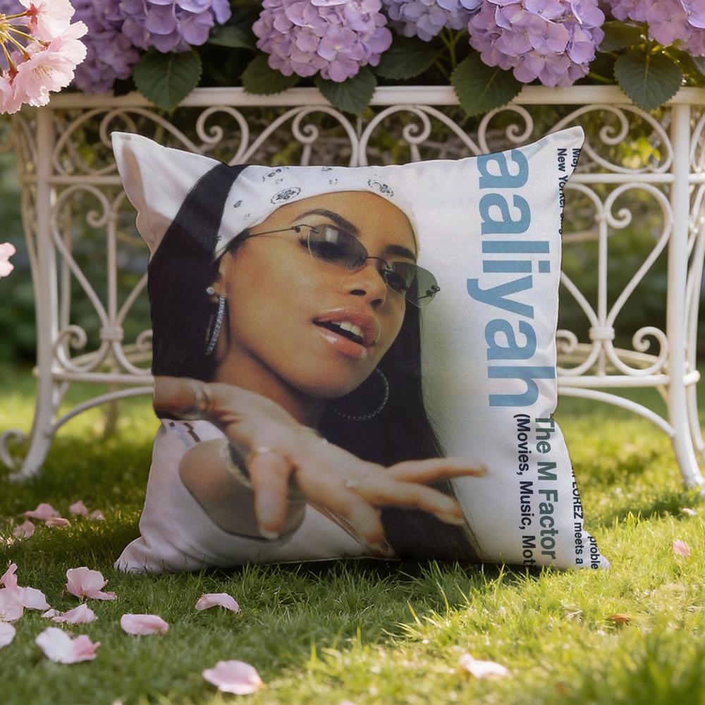 Singer A-Aaliyah Cushion Cover Home & Car Dual-Scene Pillow Cover: Reversible for Premium Comfort