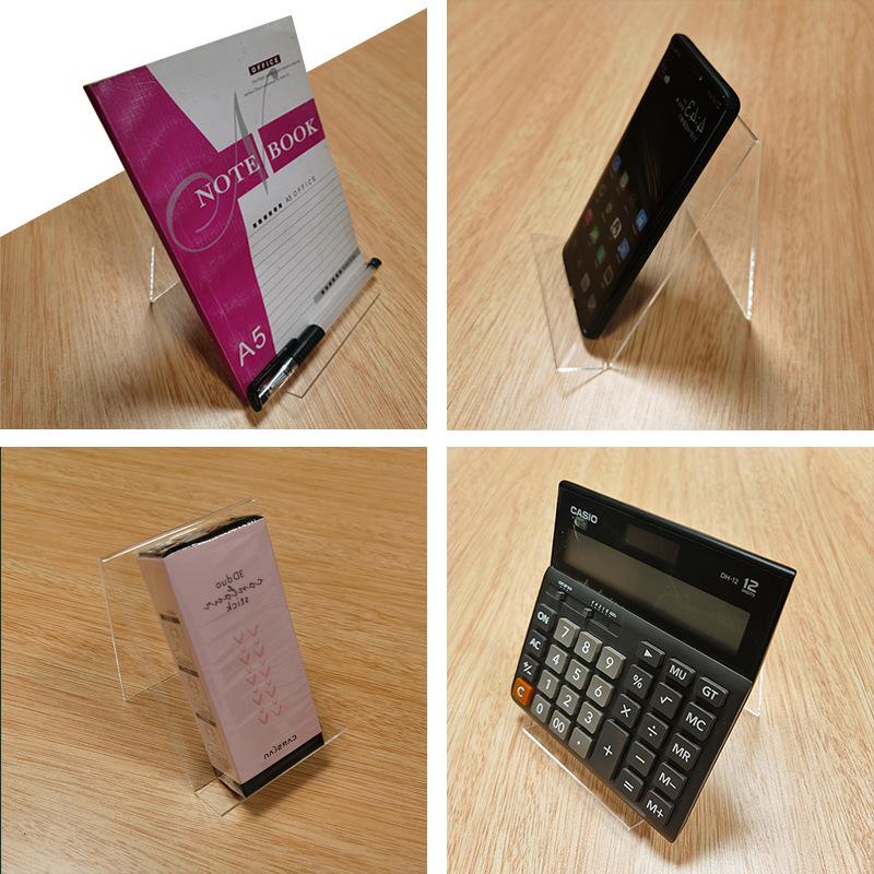 Acrylic Bookshelf Transparent Display Stand - Desktop Angled Book Holder