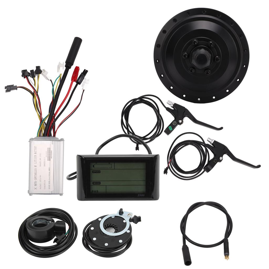 48V 250W Electric Bike Rear Drive Flywheel Motor Kit with Controller S900 Meter Shifter Assist Sensor Brake HandleFits