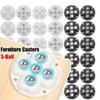 4Pcs 360°Rotatable Furniture Casters Self Adhesive Universal  Pulley Storage Box Roller  Household
