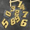 1PC Matte Gold Number 0-9 Motorcycle Stickers Waterproof for DIY Motorbike Fuel Tank Helmet Windshield Universal Vinyl Decals