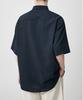 MUSINSA STANDARD Relaxed Linen-Like Short Sleeve Shirt [Navy]