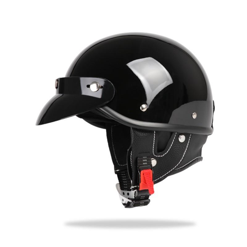 Vintage Electric Motorcycle Half Helmet Men Women All Season Sun Protection Lightweight Safety