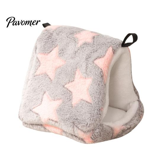 Hanging Hammock for Parrots Flannel Parrot Bed, Warm Plush Hammock, Cozy Winter Hideout Bird Sleeping Nest Cage Accessory Small Birds Hamsters