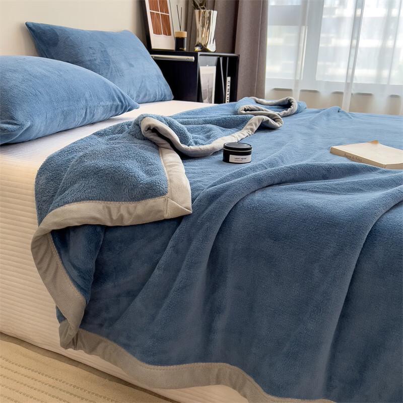 LISM Solid Color Double-Sided Fleece Blanket