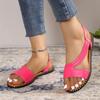 Fashion New Summer Shoes Women Sandals Flat Beach Shoes Woman Plus Size  Solid Sandal Comfort Leather Sandals