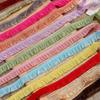 21 Color Stretchy Ealstic Ruffle Pleat Dance Shirt  1.5-2.5cm Wide Skirt Dress Edging Lace Trim Ribbon 10 Meters