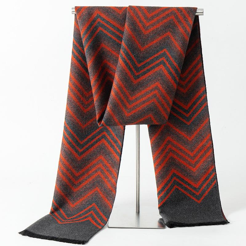 2025 Autumn And Winter New Men'S Fleece Imitation Cashmere Scarf Business Casual British Style Versatile British Style Versatile