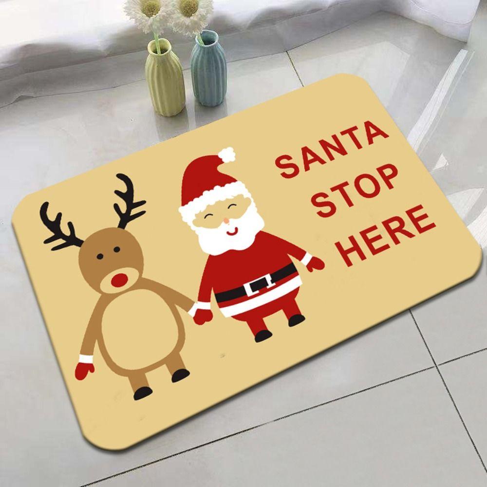 Christmas Decorations Christmas Mat Santa Claus Gnome Door Mat New Outdoor Carpet Home