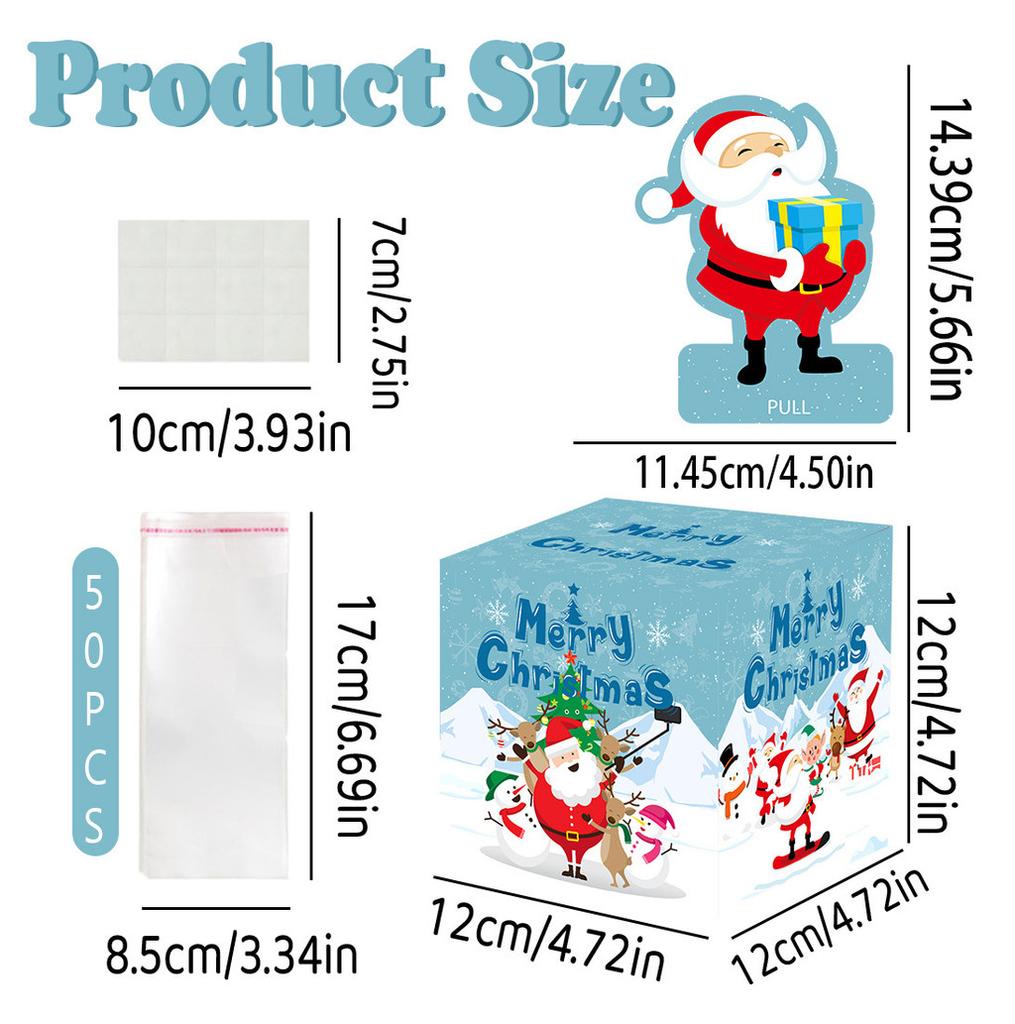 Santa Claus Party Decorations Paper Props Gift Box For Festive Events And Gifts