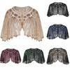 Beaded Decoration Women's Sequins Shawl Vintage Flapper Party Shawl Elegant Evening Cape  Ladies