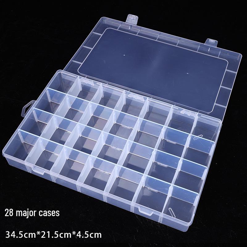 Пластиковая шкатулка для хранения украшений со съемной крышкой для сережек, браслетов и ожерелий