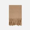 Wool Dopamine Solid Color Tassel Scarf Women's Autumn and Winter Large Soft Waxy Warm Scarf