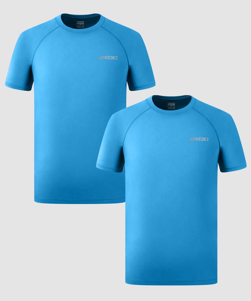 ARMEDES [2 упаковки] Armedes Футболка с коротким рукавом Superdry, четырехсторонняя эластичность, Ар-197 (Тип)