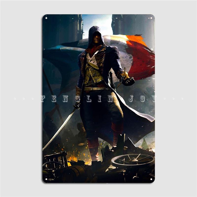 Assassin Creed Revelation Металлическая табличка Украшение Гараж Клуб Настенный декор Стена паб Жестяная табличка Постер
