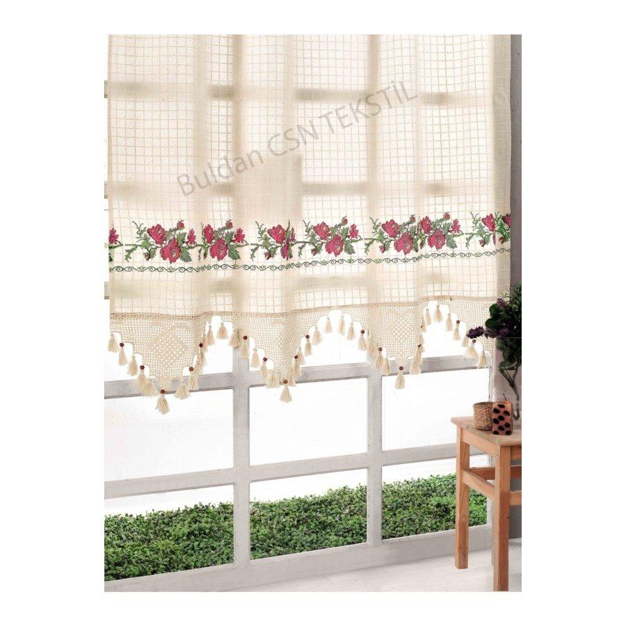 Handmade Canvas and Lace Cotton Authentic Curtain