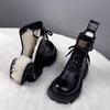 Winter Women Snow Boots Female Shoes Footwear Boots-Women Plush Round Toe Flat Heel Leather Boots