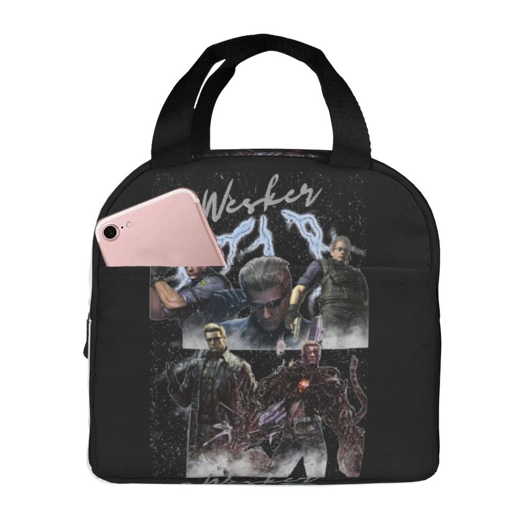 Albert Wesker Collage Insulated Lunch Bag for Women Office Cooler Thermal Food Box Tote Portable Lunch Boxes Container