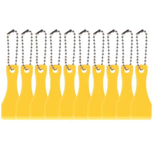 Operitacx 10-Piece Lottery Ticket Scraper, Plastic Lottery Scratcher, Scoop-Shaped Scraper, Lottery Ticket Scratch Tool, Lottery Scratcher Key Ring, L