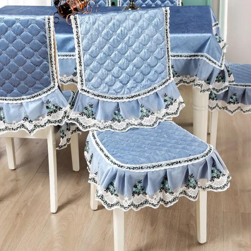 Чехлы на обеденные стулья, домашняя антигрязная подушка, европейский жаккардовый чехол на стул, подушка для домашнего стула, универсальный домашний декор