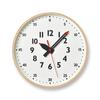 Wall Clock Funpun Clock M Size Analog Wooden Frame Natural Wood M Kids Educational Lemnos White Diameter X Depth Cm YD14-08 Size 30.5 4.8
