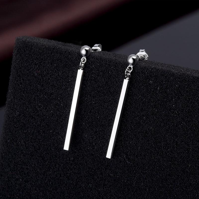 Fashionable Tassel Imitation Square Column Long Geometric Earrings Earrings Earrings Women's Earrings