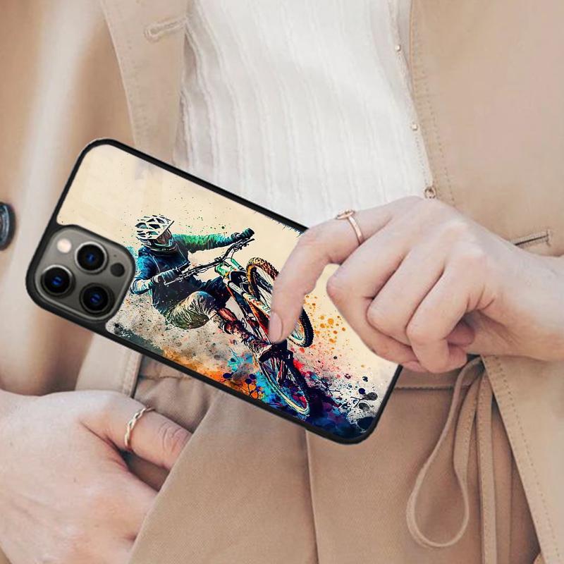 Mountain Bike 2 Watercolour Magnetic Phone Case For APPLE iPhone 17 Air 16 14 13 12 Pro Max 15 Plus Wireless MagSafe Cover