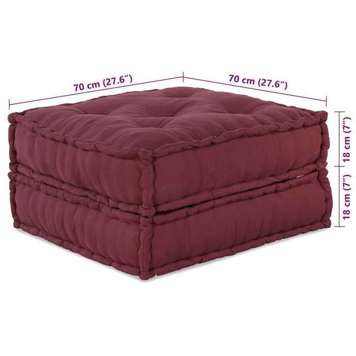 VidaXL Modular Pouf Brown 70x70x36 Fabric, Sofa, Convertible Sofa, Fabric Sofa, Modular Sofa, Pallet Cushion, 4019031