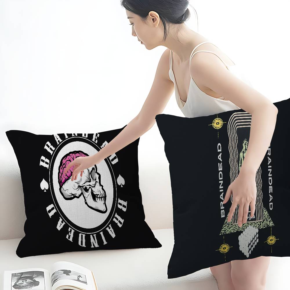 Brains-Dead-Logo Pillow Gift Home Office Decoration Pillow Bedroom Sofa Car Cushion Coverpillow Case