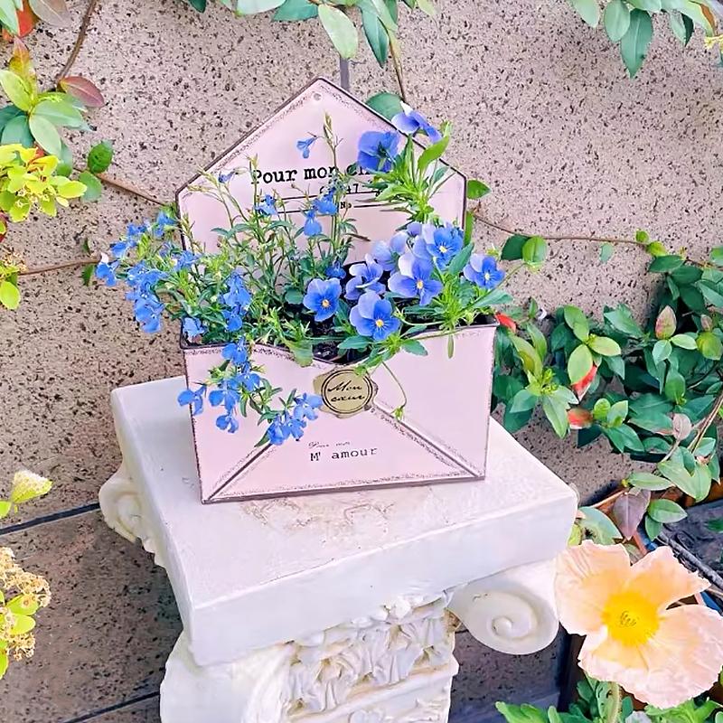 1 шт. конверт стиль сделать старый сад украшение оригинальный горшок классический настенный железный ящик для цветов