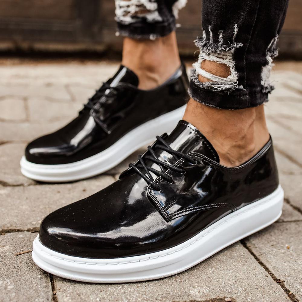 Chekich Мужская обувь Обувь Классические мужские коричневые цвета на шнуровке Костюм из искусственной кожи Белая подошва Модные роскошные кроссовки Высококачественные гибкие CH003