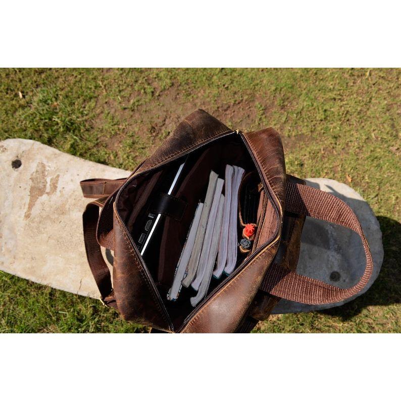 Кожаный рюкзак 17 дюймов, дорожный рюкзак, винтажная сумка для ноутбука, туристический школьный рюкзак для колледжа, уличный рюкзак на плечо для мужчин и женщин