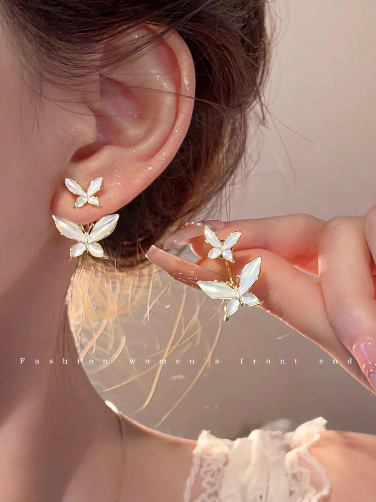 Элегантные серьги-кисточки с цирконами, жемчугом и цветочными пуссетами - Универсальные и стильные украшения для ушей для женщин