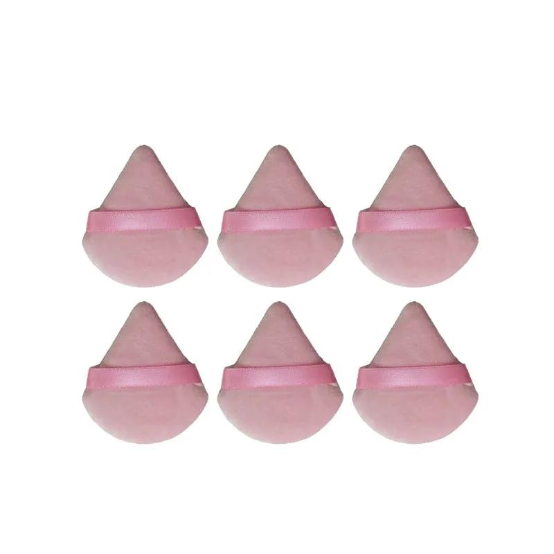 2/4/6/10Pcs Mini Triangle Powder Puff Face Makeup Sponge Cosmetics Soft Cotton Face Washable Velvet Makeup Puff Tools