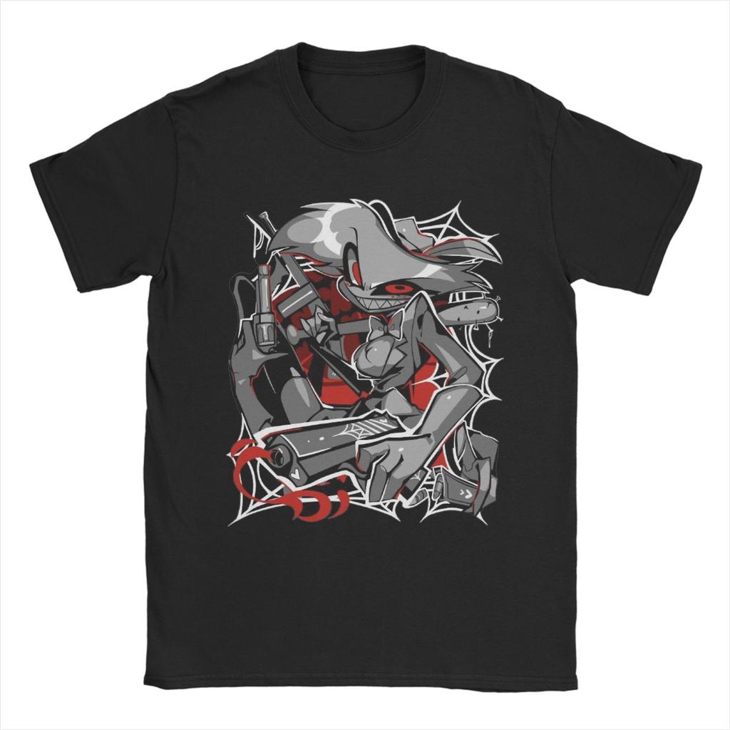 Футболка Hazbins Hotels Huskerdust на День святого Валентина Мужская Женская Юмористическая 100% Хлопковая Футболка с Круглым Вырезом и Коротким Рукавом Оригинальные Топы