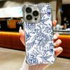 Чехол для телефона с сине-белым фарфоровым узором и покрытием для Iphone 16 17 Pro Max Air 16E 14 15 Plus 12 13 Mini Противоударный с Airbag Cov