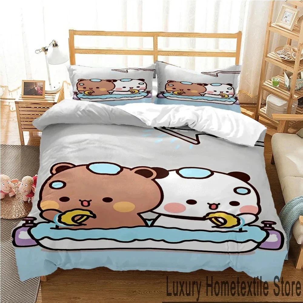 3D-принт Bubu Dudu Cartoon Bear Panda Комплект постельного белья для мальчиков и девочек Twin Queen King Size Пододеяльник Наволочка Кровать для мальчиков и взрослых