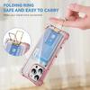Для iPhone 16 Pro Чехол Усиленные углы ТПУ+Акриловая накладка для телефона с подставкой Держатель для карт