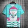 Men's T-Shirt Kids T Shirts 3D Santa Claus Printed Short Sleeve Christmas T-Shirt Trendy Christmas Casual Clothing Tops