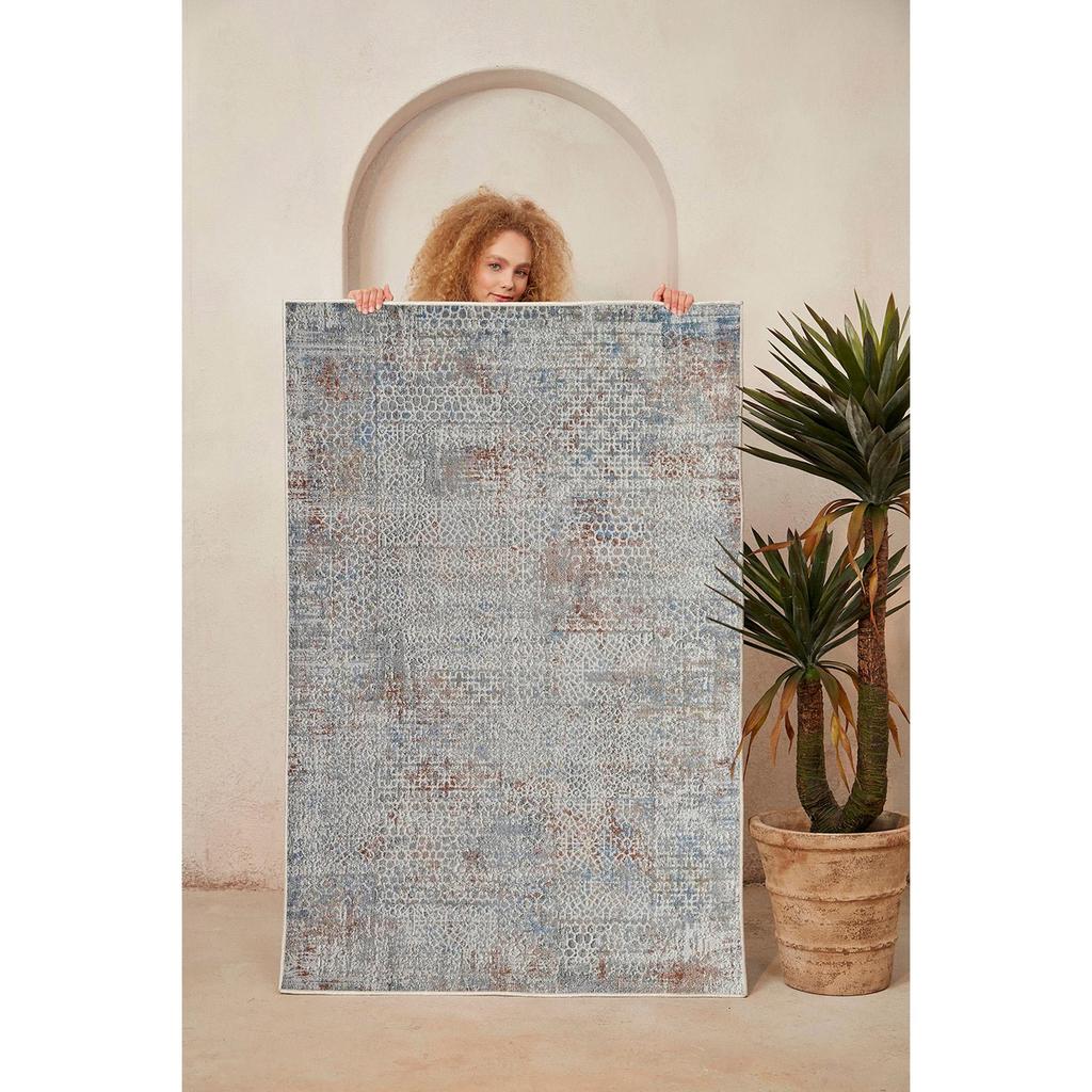 Декоративный нескользящий ковер с винтажным узором для гостиной, особый дизайн, тонкий, моющийся ковер