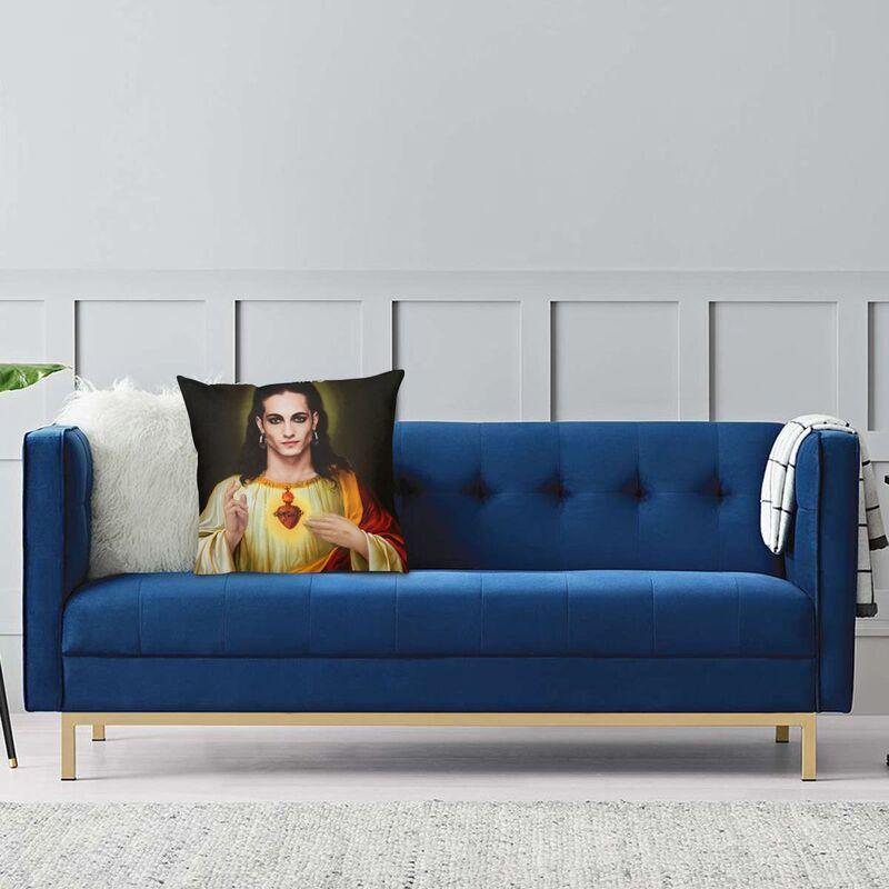 Holy Damiano David Pillow Covers Living Room Decoration Modern Maneskin Chair Cushion Square Pillowcase