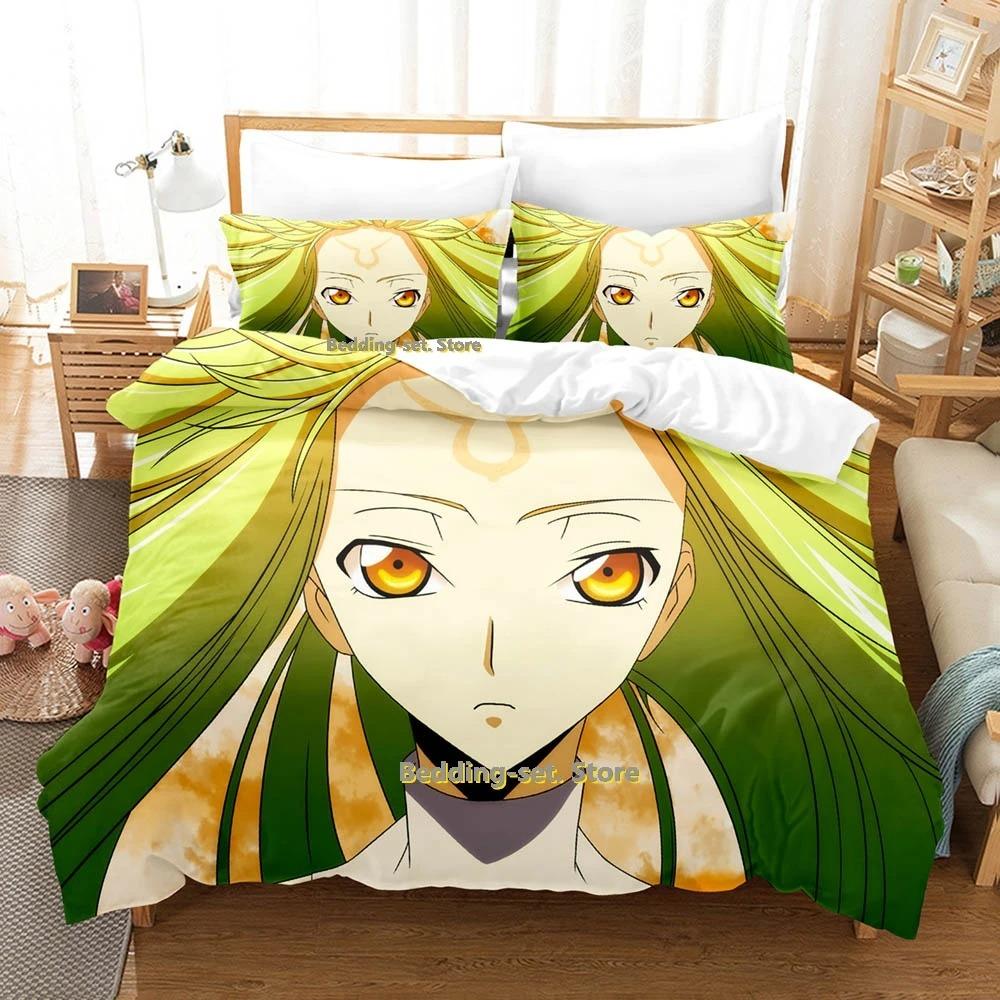 Постельное белье Code Geass Односпальное Полуторное Двуспальное Евро Размер Кинг Сайз Комплект для спальни Взрослый Ребенок Комплекты с пододеяльником Печать Аниме Комплект простыней