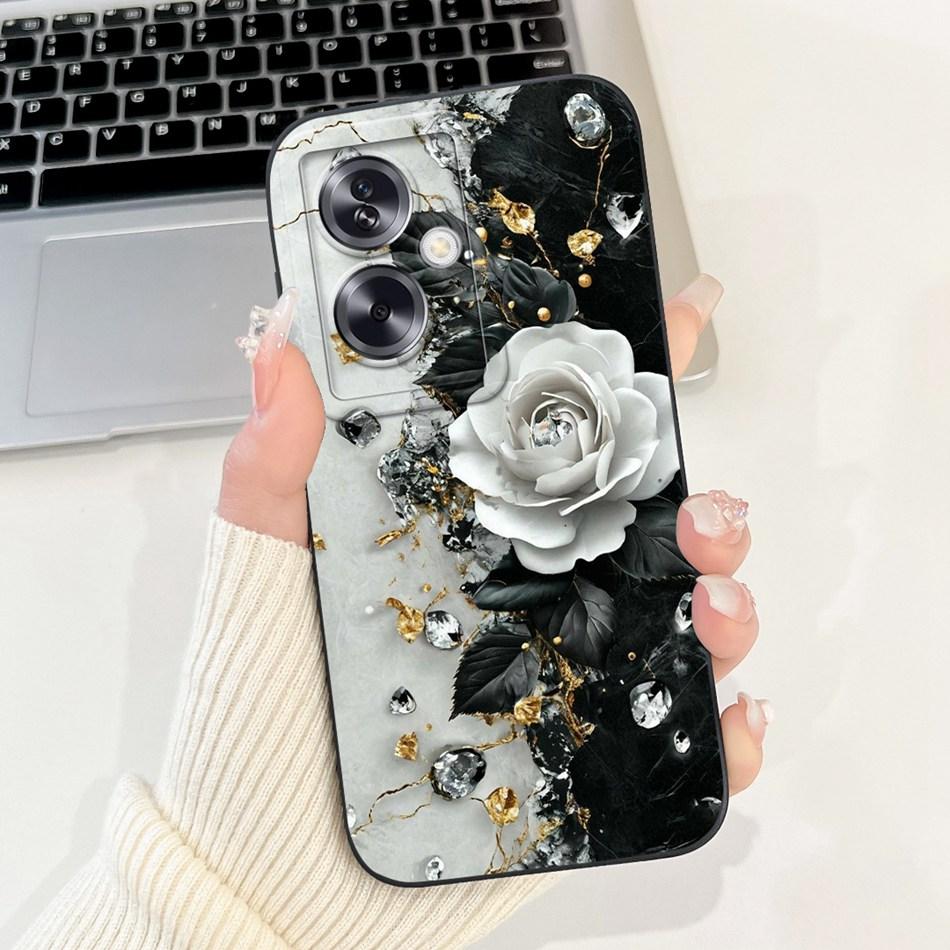 Для OPPO A79 5G Красивый Чехол для Телефона с Рисунком Розы и Бантом Для Oppo A79 5G CPH2553 CPH2557 Ударопрочные Мягкие Силиконовые Чехлы