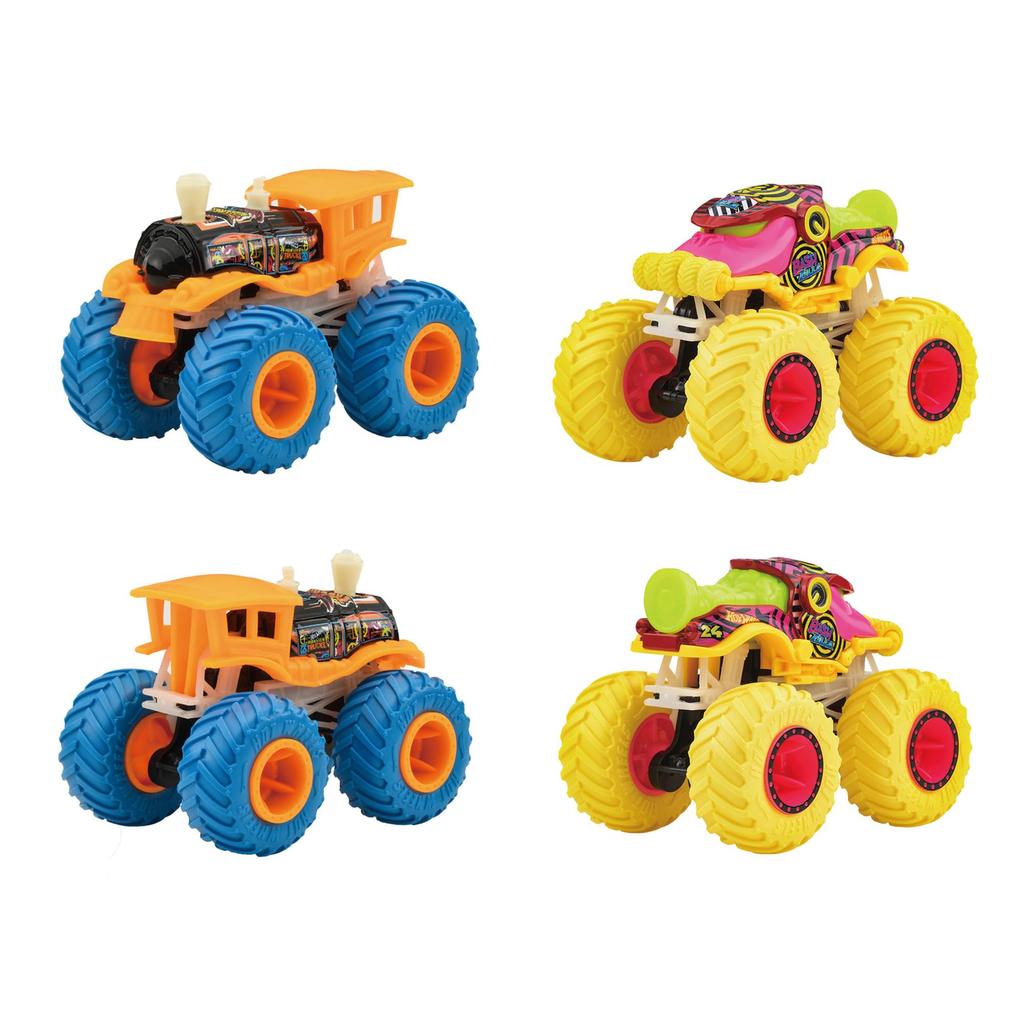 Hot Wheels Monster Truck Assortment 6 Miniature Box Set Light-Up - Vehicles/Cars - (Ages 3+) - Multi-color JFX08-986E