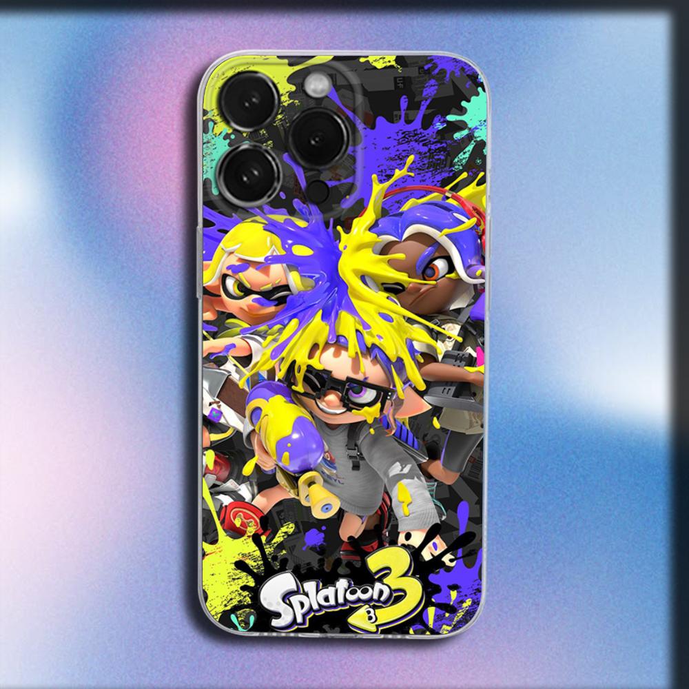 Чехол для телефона S-Splatoon 3 для iPhone 16,15,14,13,12,11 Plus,Pro,Max,XR,XS,X,Plus,SE,Mini Прозрачный Мягкий Чехол