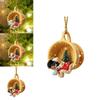 Cartoon Acrylic Cute Flat Dog Cup Holiday Ornament For Car Interior Decoration
