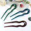 U-Shaped Hairpin Geometric Design Hair Bun Elegant Hair Fork  for Women Girls