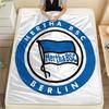 Hertha BSC Berlin Printed Flannel Blanket, soft throw for bedroom sofa, washable,soccer fan merchandise, great gift.